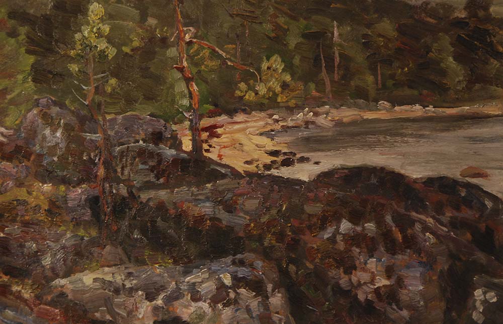 Кондостров. Черные камни