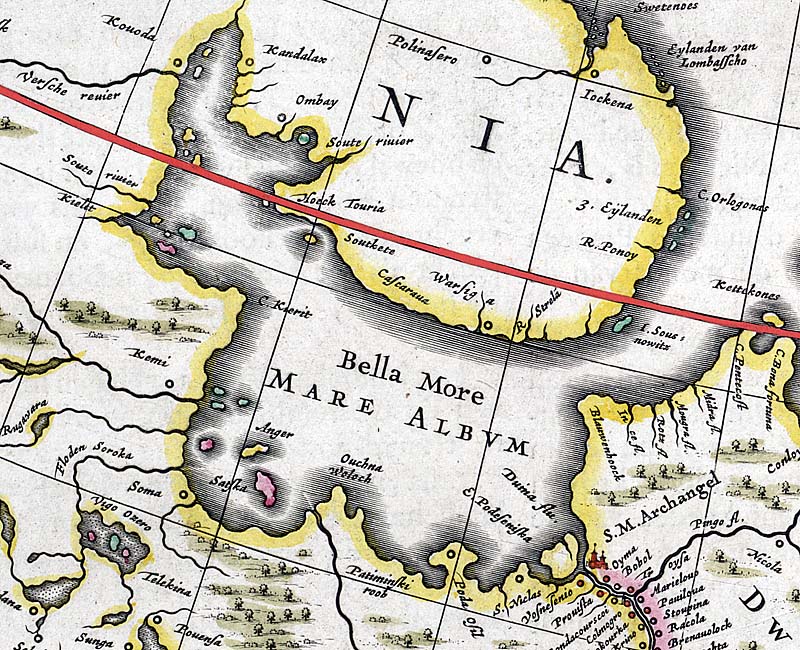 Руссия или Московия, части северная и восточная. Исаак Масса. 1664