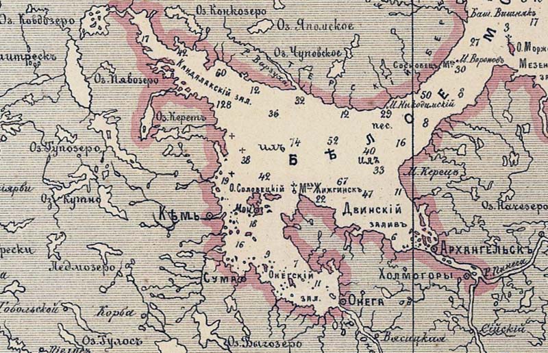 Карта Северного Ледовитого океана в границах Российской Империи. 1734–1871