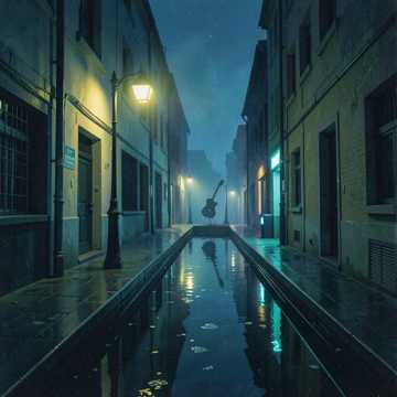 Ночь. Улица. Фонарь