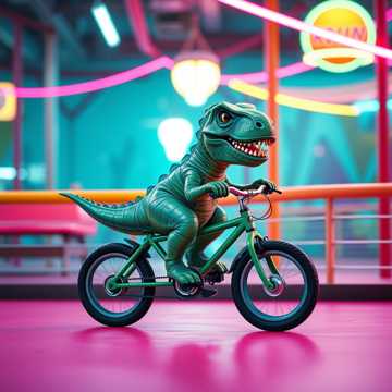 George on a dino