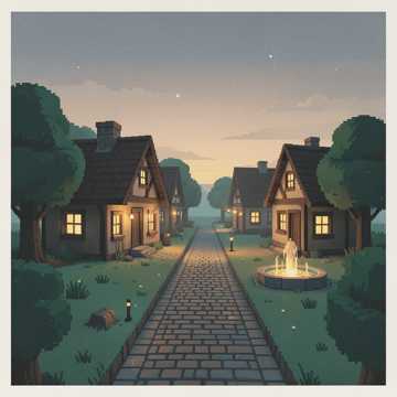 Peaceful Pixel Village 2