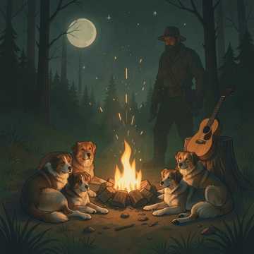 У костра с друзьями