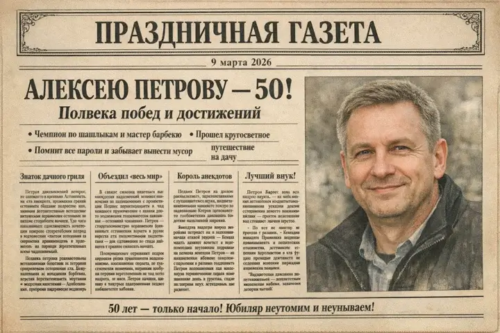 Газета в подарок