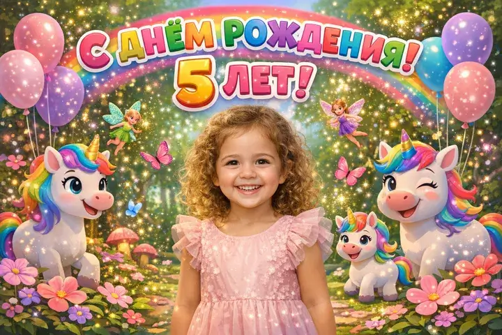 Плакат на день рождения ребёнку