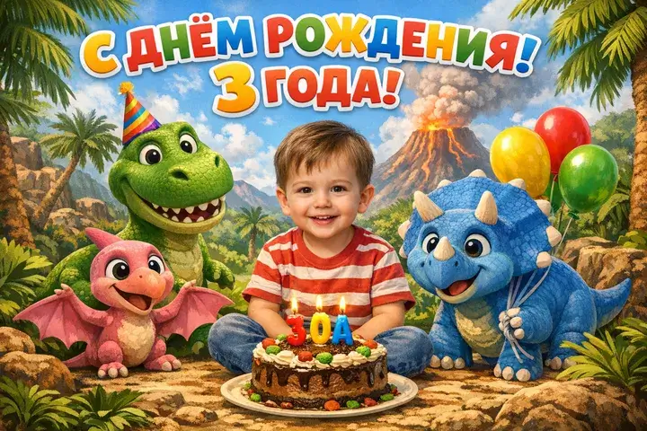 Плакат на день рождения ребёнку