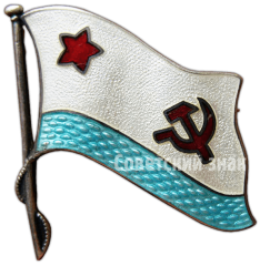 АВЕРС: Знак «ВМКУ (Высшее военно-морское Краснознаменное училище) им. М.В.Фрунзе» № 613а