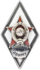 Знак «За окончание военной факультета Ленинградского высшего инженерного морского училища им. адмирала С.О. Макарова (ВОЕНФАК ЛВИМУ)»