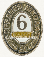Знак ученика 6 класса средней школы