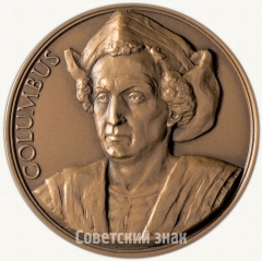 Настольная медаль «500 лет открытия Америки. Колумб»