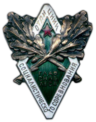 АВЕРС: Знак «Отличник социалистического соревнования. Главснаблес» № 698а