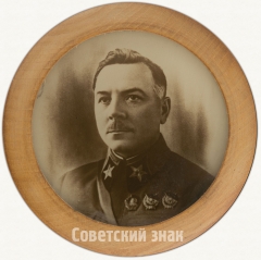 АВЕРС: Плакета с изображением К.Е.Ворошилова № 6739а