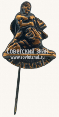 Знак «Латвия. Самсон, раздирающий пасть льва»