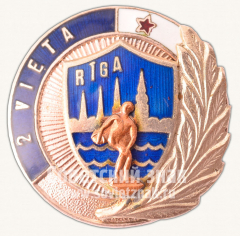 АВЕРС: Знак за II место. Легкая атлетика. Рига № 7939б