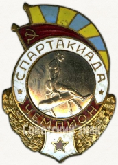 Знак чемпиона спартакиады Военно-Воздушных Сил СССР. Гимнастика (конь)