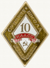 АВЕРС: Знак ученика 10 класса средней школы № 7909а