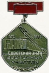 АВЕРС: Знак «БАМ. Восточный участок. 1974-1984» № 5863а