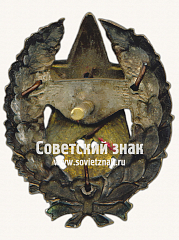 РЕВЕРС: Знак военнослужащего автомобильных частей РККА № 17160а