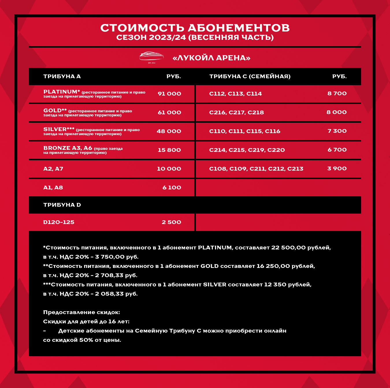 Спартак» запускает абонементы на вторую часть сезона | Новости ФК «Спартак -Москва»