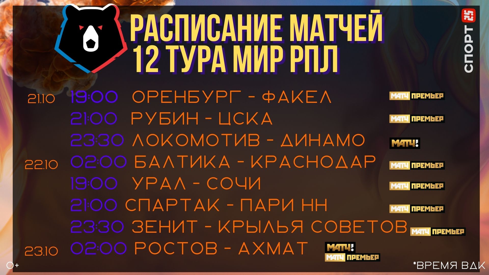 Нижегородский «Пари НН» встретится со «Спартаком» в 12 туре МИР РПЛ —  СПОРТ25