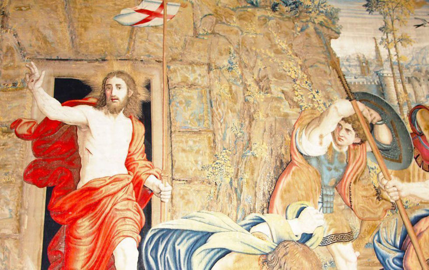 Изображение Иисуса на гобеленах в музее Ватикана. Фото предоставленое музеем Ватикана.