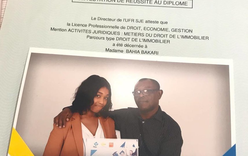 Байя Бакари и его отец Кассим. Фото Скриншот Instagram/bahia.bk