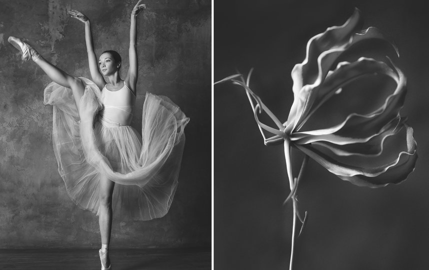 Балерина и цветы. Фото Юлия Артемьева
