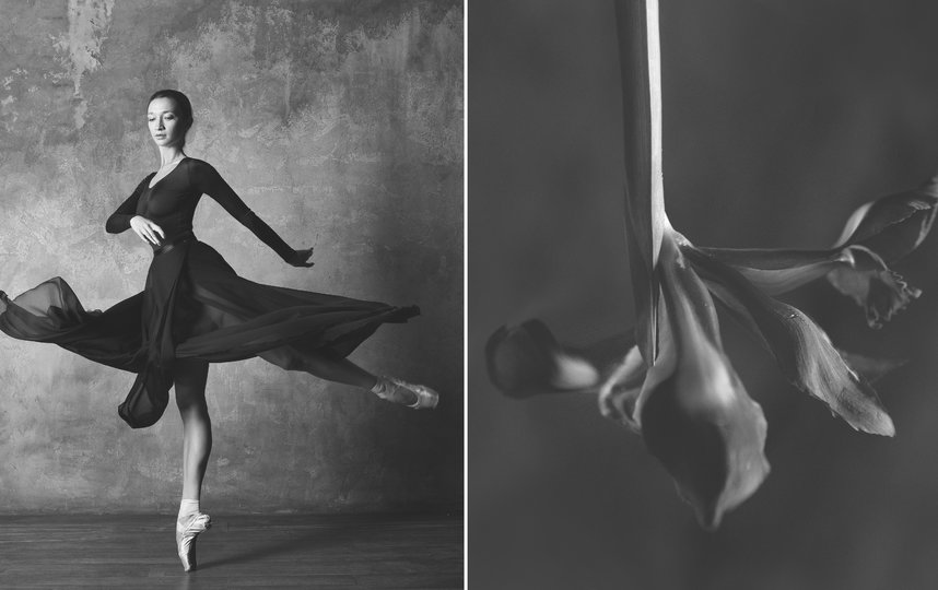 Балерина и цветы. Фото Юлия Артемьева