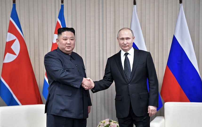 Ким Чен Ын и Владимир Путин. Фото AFP