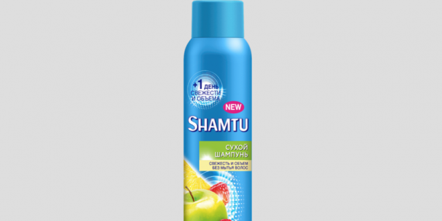 Сухой шампунь Shamtu для всех типов волос.