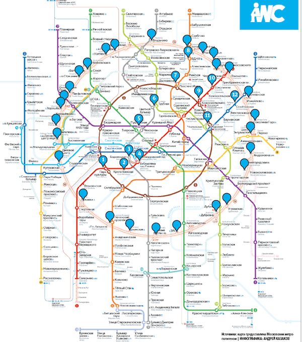 Карта метро москвы новаторская