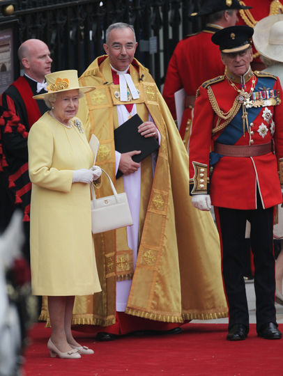 Королева Елизавета II на свадьбе у принца Уильяма и Кейт в 2011 году. Фото Getty