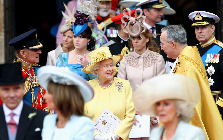 Королева Елизавета II на свадьбе у принца Уильяма и Кейт в 2011 году. Фото Getty