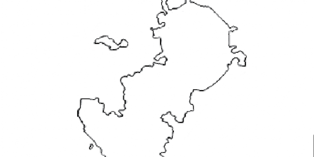 Контурная карта Москвы.