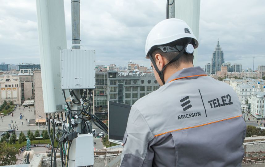 Российский оператор мобильной связи Tele2 и шведская компания Ericsson открыли вместе пилотную зону 5G на Тверской улице в Москве. Фото предоставлено Tele2 Москва