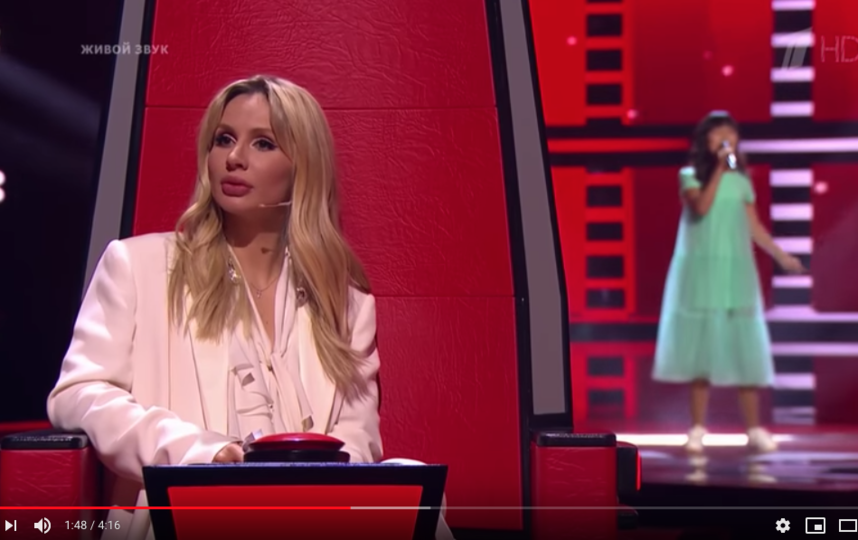 Светлана Лобода на "Голос.Дети". Фото скриншот с официального канала проекта "Голос. Дети" на YouTube