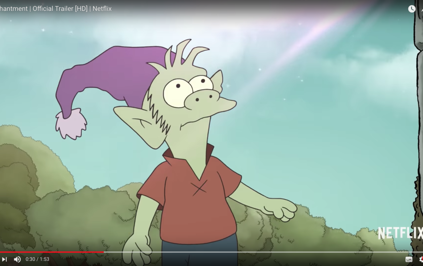 Первый сезон "Разочарования" из десяти эпизодов появится онлайн 17 августа. Фото Скриншот Youtube