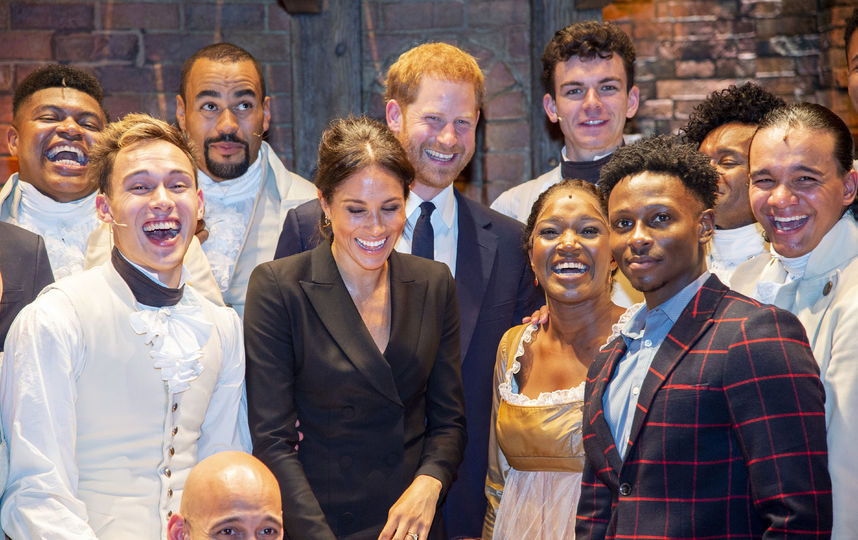 Принц Гарри и Меган Маркл на показе мюзикла "Гамильтон". Фото Getty