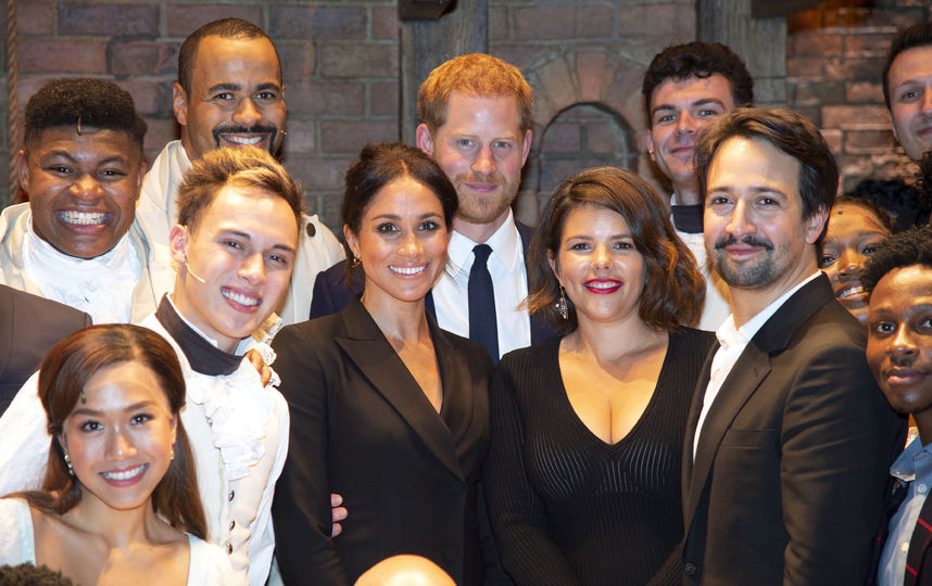 Принц Гарри и Меган Маркл на показе мюзикла "Гамильтон". Фото Getty