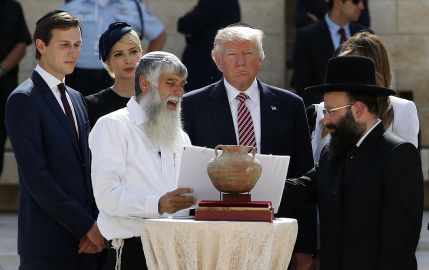 Дональд Трамп посетил Стену Плача в Иерусалиме. Фото AFP