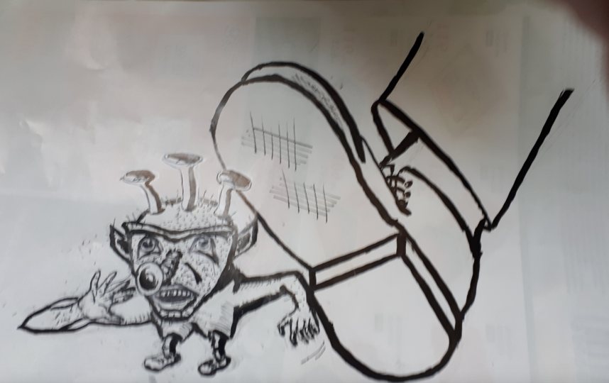 "Переломить настроение наверняка Поможет только самоизоляция!". Фото Автор рисунка Семен Пильдон