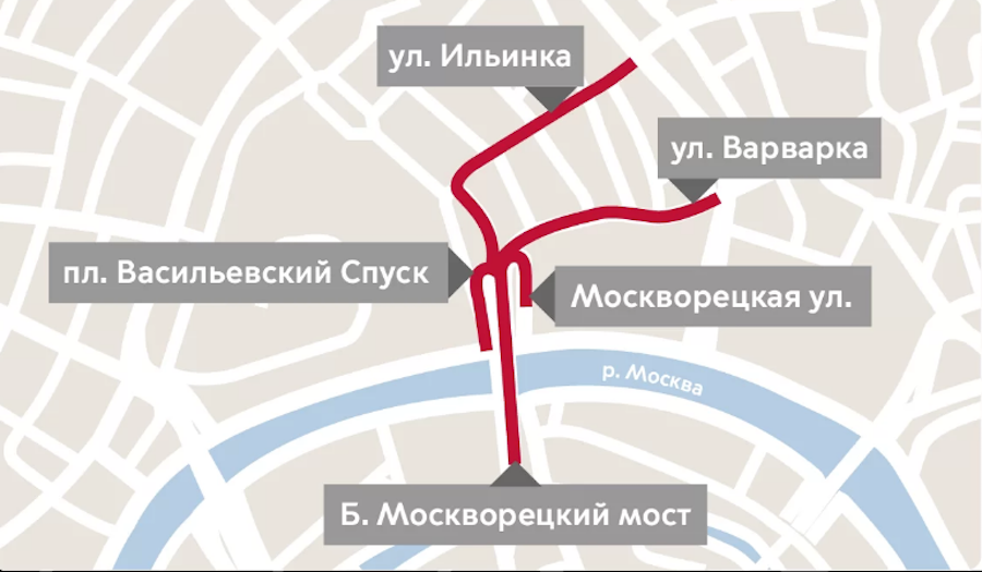 Движение в Москве ограничат 25 декабря из-за новогодней ёлки в Кремле