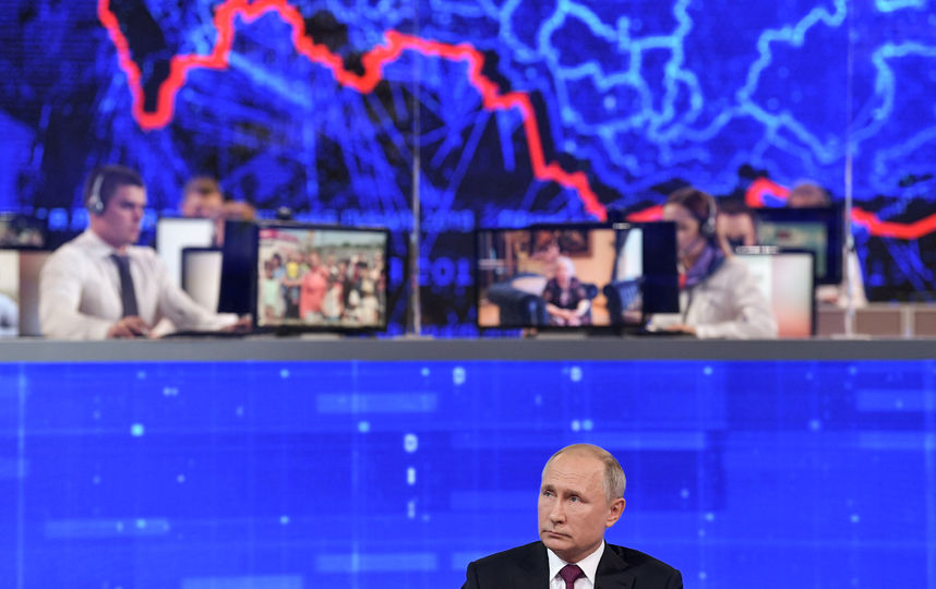 Владимир Путин на "Прямой линии-2019". Фото AFP