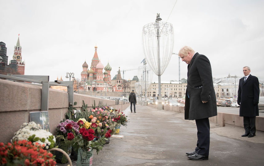 Борис Джонсон в Москве. Фото AFP