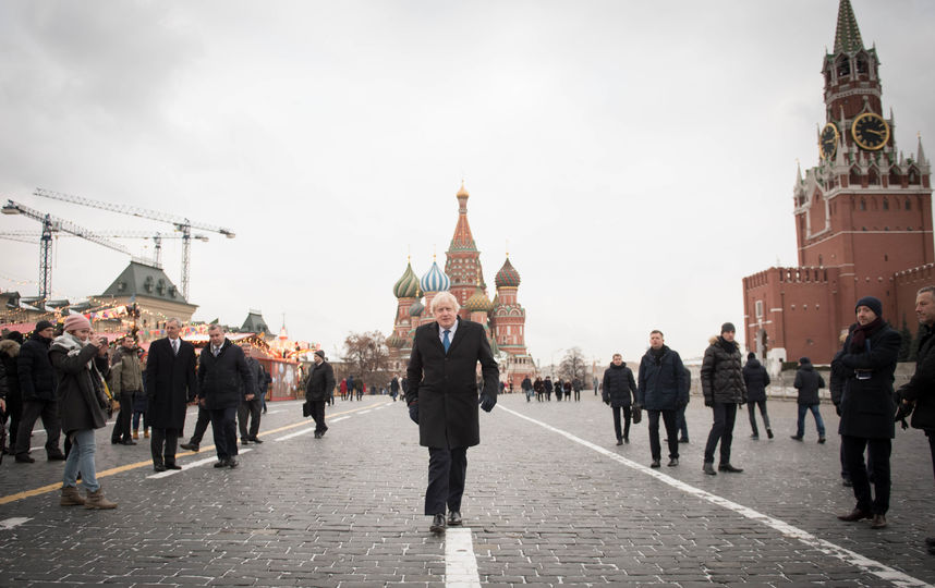 Борис Джонсон в Москве. Фото AFP