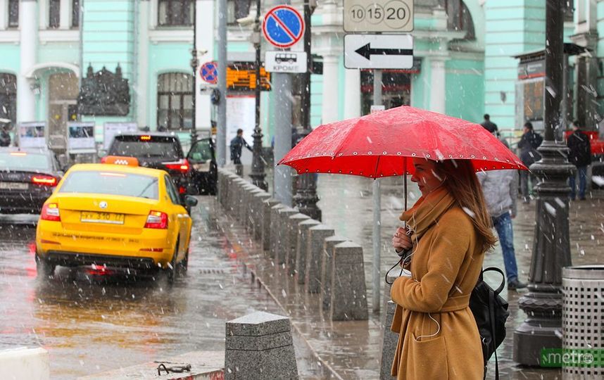 Дождь, снег и сильный ветер ожидают москвичей в выходные