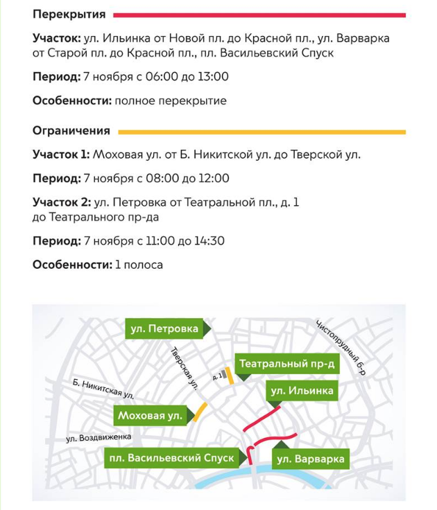 Перекрытия и ограничения движения. Фото ЦОДД, "Metro"