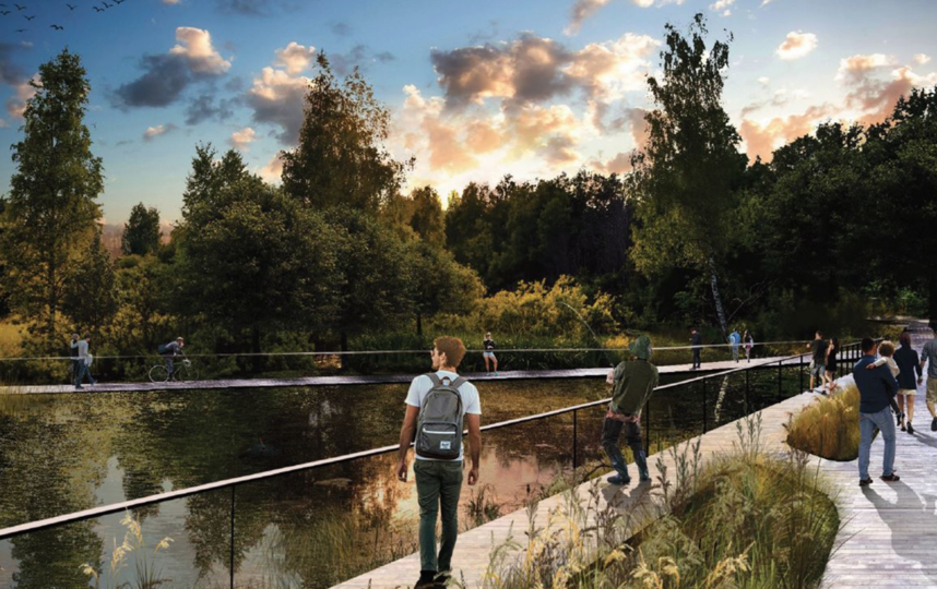 Как благоустроят набережную в Капотне. Фото Скриншот stroi.mos.ru