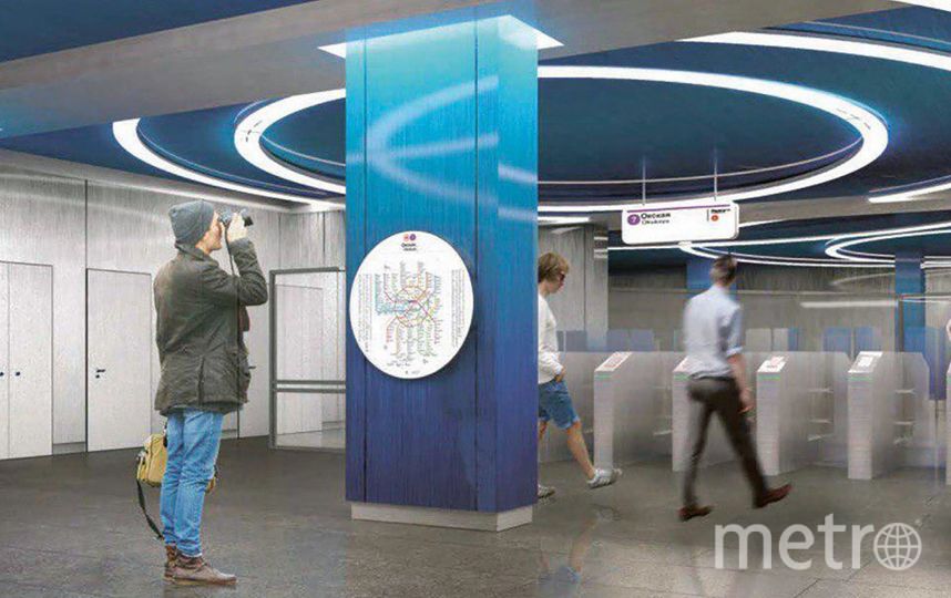 Проект станции "Окская" Некрасовской линии. Фото Предоставлено пресс-службой Москомархитектуры, "Metro"