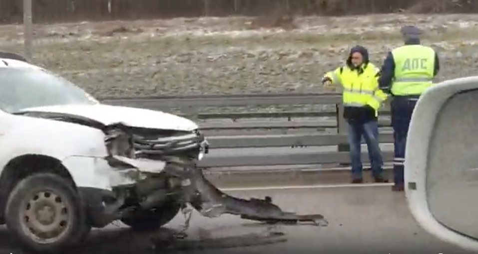 ДТП на Боровском шоссе. Фото скриншот "Вконтакте"